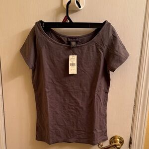 Banana Republic taupe Short ballerina neck Sleeve Women's Tee